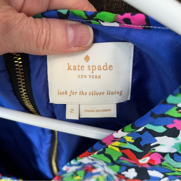 Kate Spade Mira in Full Bloom Silk Blend V-Neck Dress Sz 2 - Picture 3 of 14
